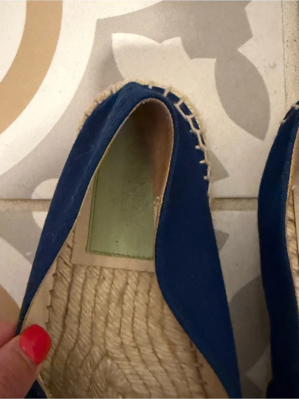 Kenzo Navy Blue Paris Logo Espadrilles